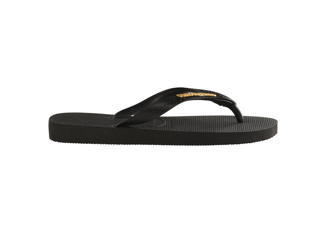 Women's Top Logo Metallic Flip Flops - Image 3