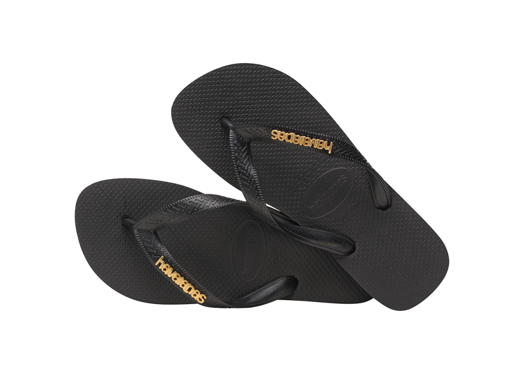 Women's Top Logo Metallic Flip Flops - Image 4