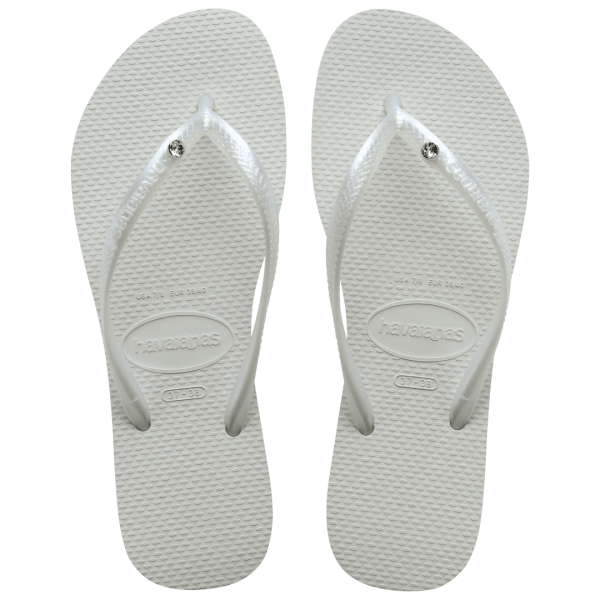 Women's Slim Crystal Flip Flops