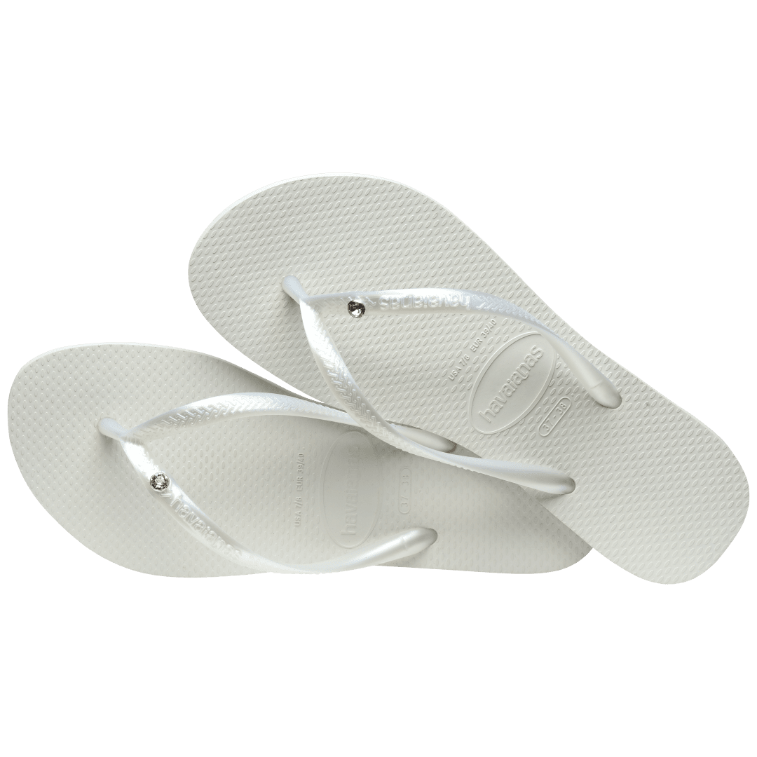 Women's Slim Crystal Flip Flops - Image 4