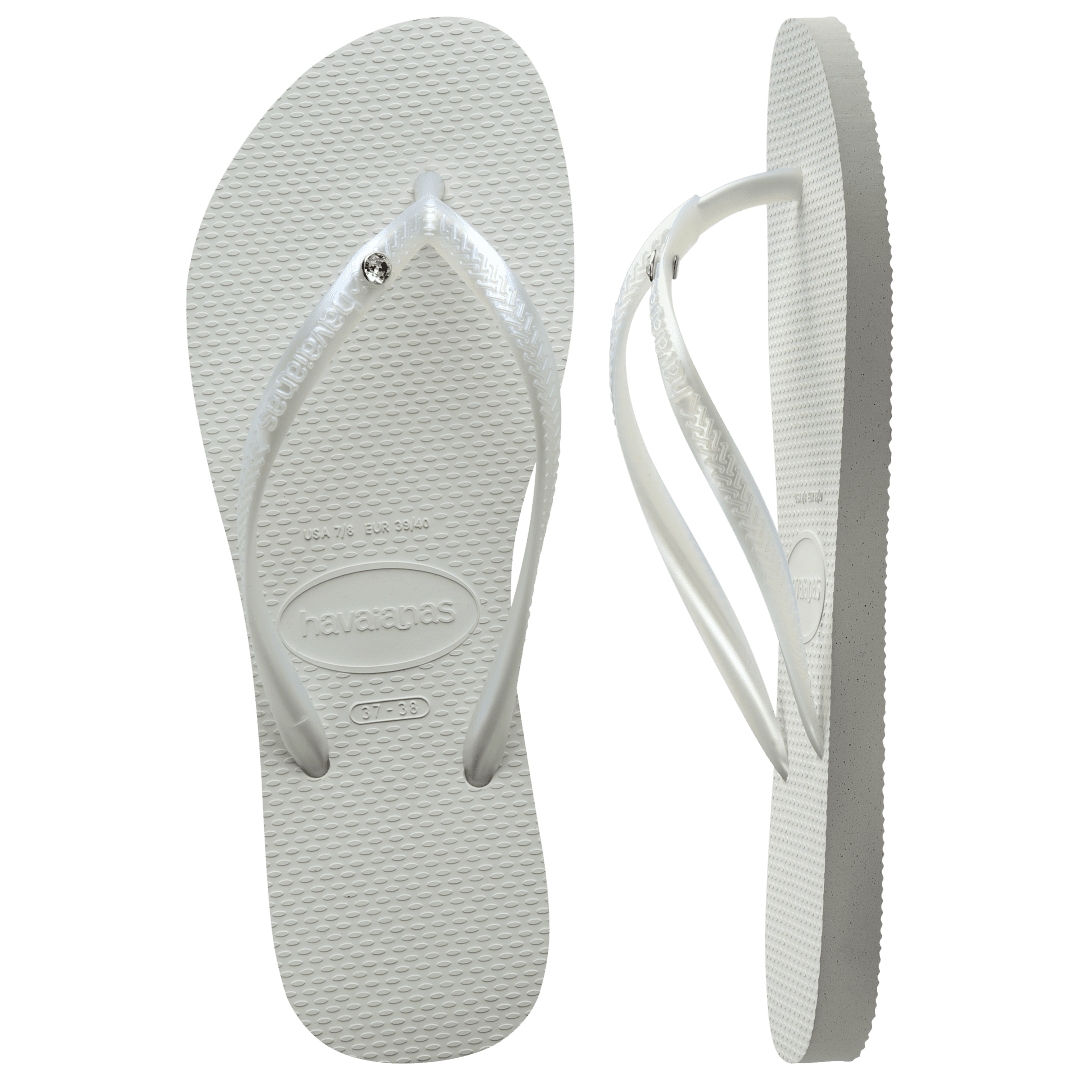 Women's Slim Crystal Flip Flops - Image 5