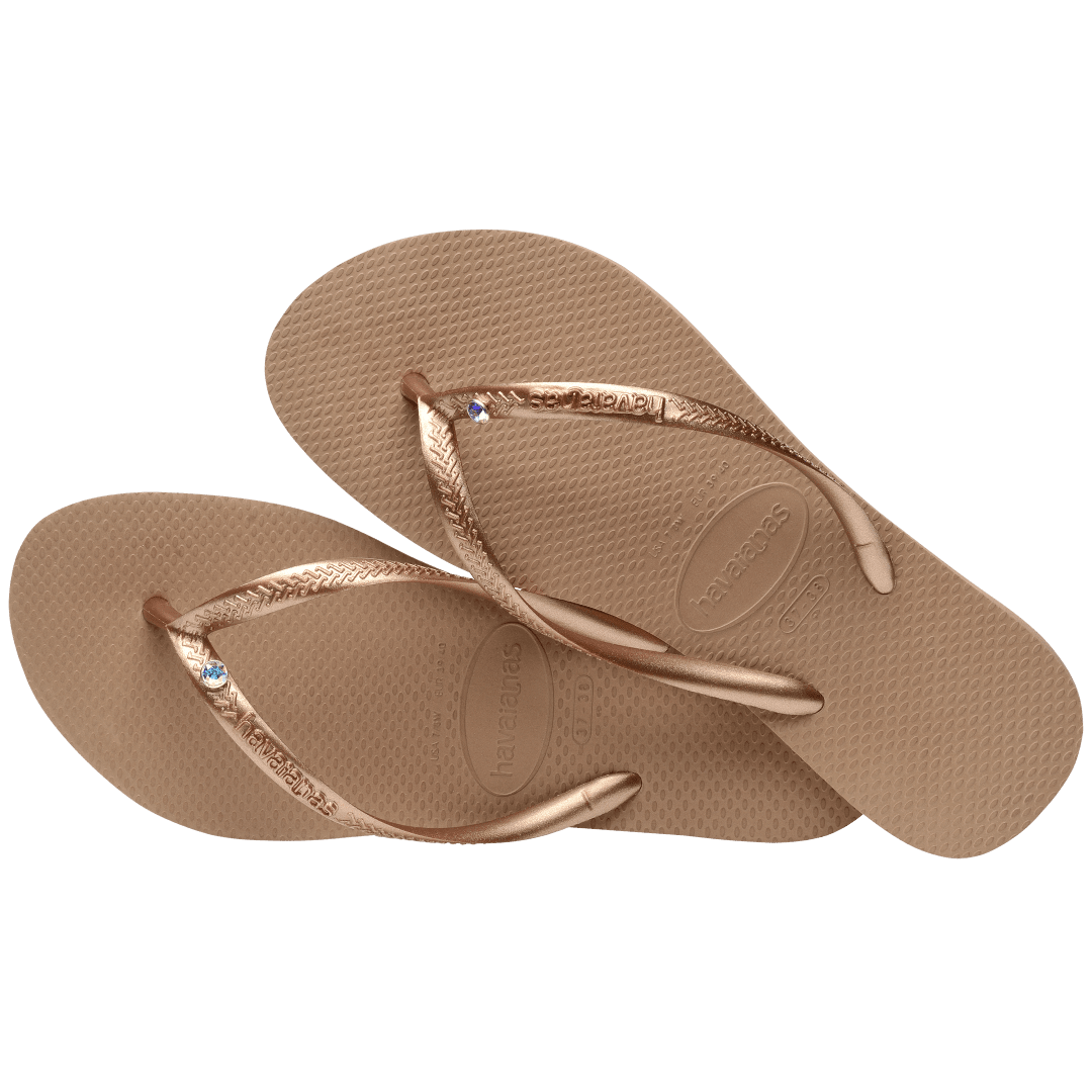 Women's Slim Crystal Flip Flops - Image 4