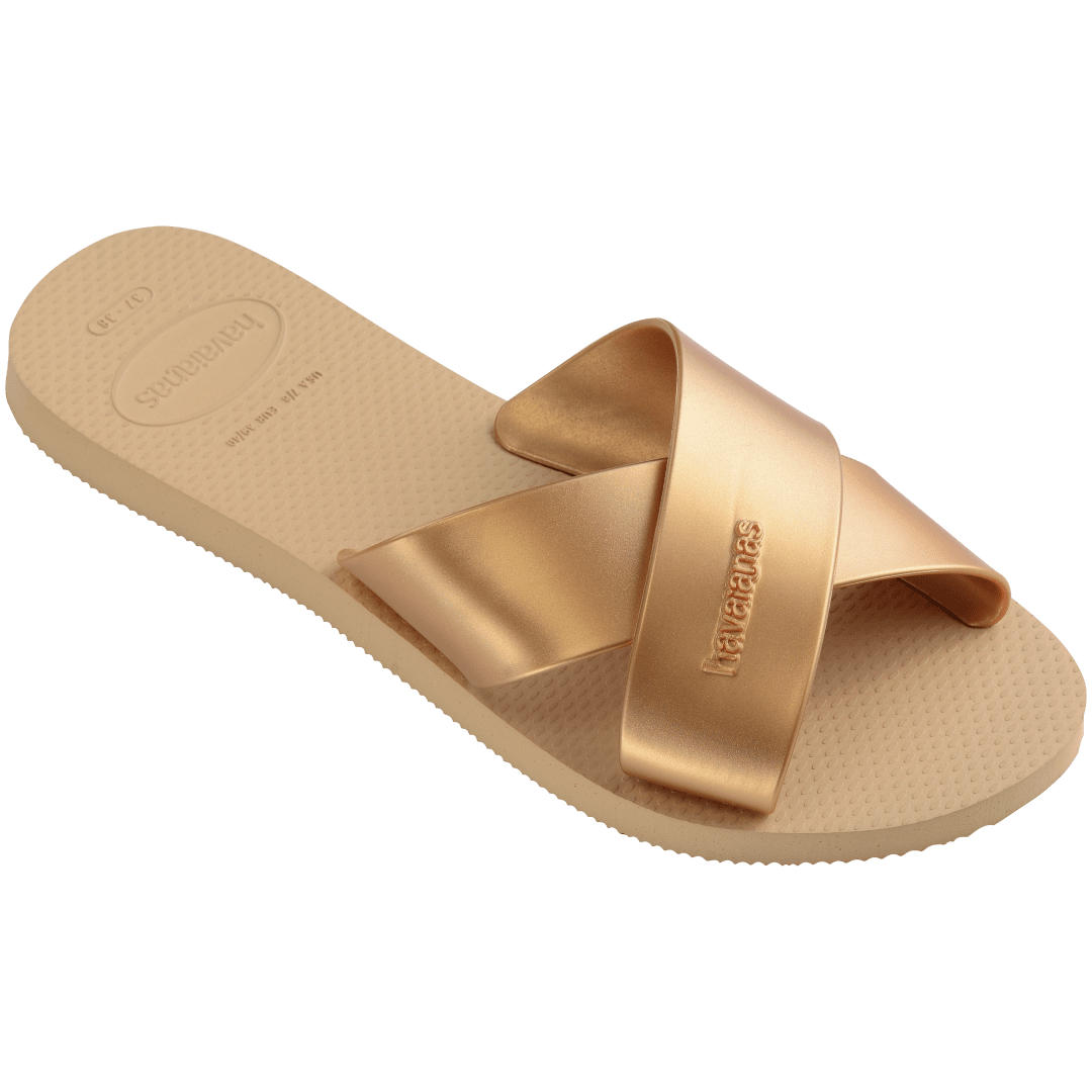 Women's Aqua Metallic Sandals - Image 2